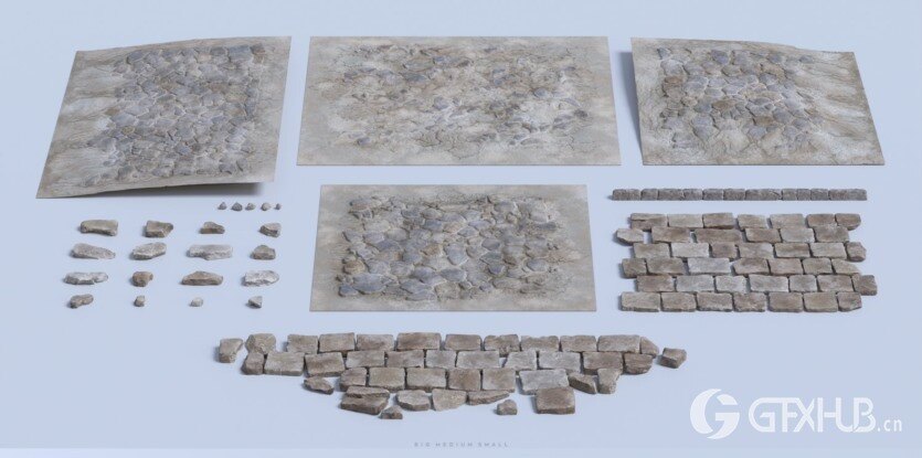 大集市 建筑、人群、骆驼、植被、模块化套件 Big Medium Small - Grand Bazaar Collection Bundle