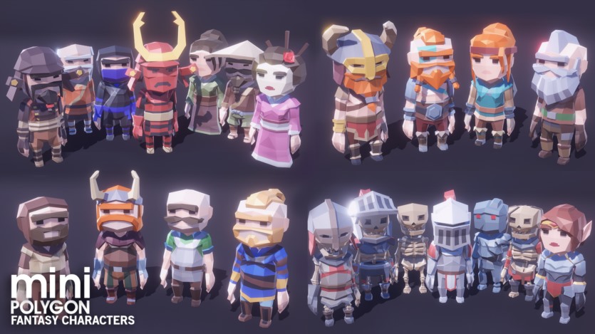 UE虚幻引擎资产 奇幻角色包 POLYGON MINI - Fantasy Character Pack