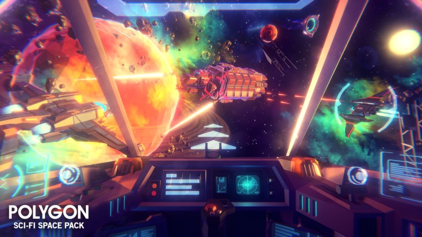 UE虚幻引擎太空船、角色、道具、武器、FX 和环境低多边形资产包 POLYGON - Sci-fi Space Pack