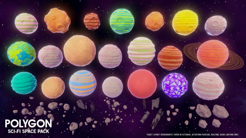 UE虚幻引擎太空船、角色、道具、武器、FX 和环境低多边形资产包 POLYGON - Sci-fi Space Pack
