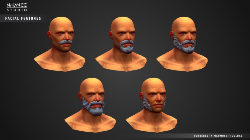 UE虚幻引擎 模块化奇幻程式化人类男性角色 Modular Fantasy Stylized Human Male