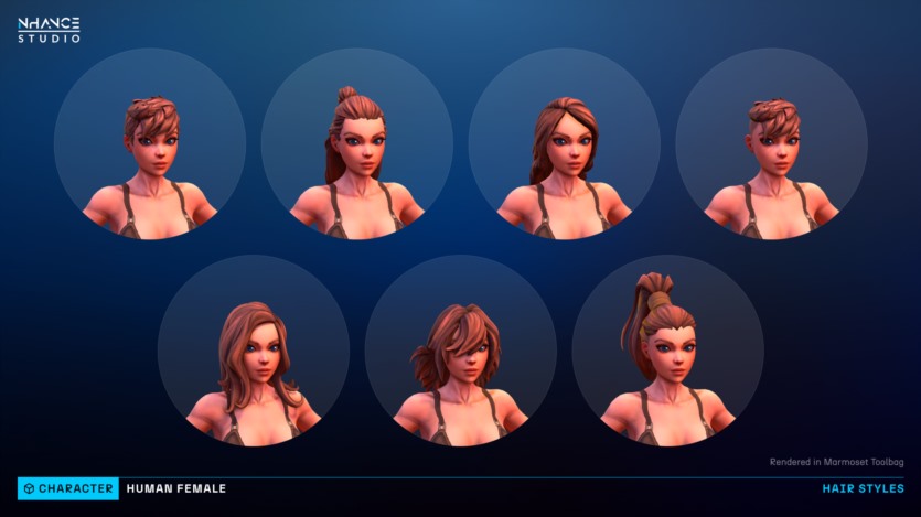 UE虚幻引擎模块化奇幻程式化人类女性角色 Modular Fantasy Stylized Human Female