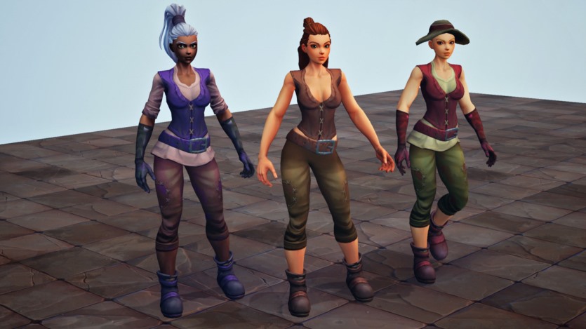UE虚幻引擎模块化奇幻程式化人类女性角色 Modular Fantasy Stylized Human Female