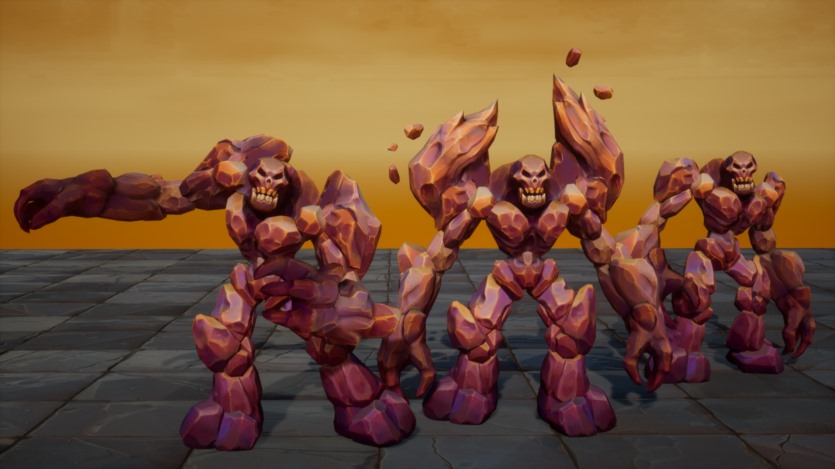 UE虚幻引擎模块化程式化的奇幻岩石傀儡 Modular Stylized Fantasy Rock Golem