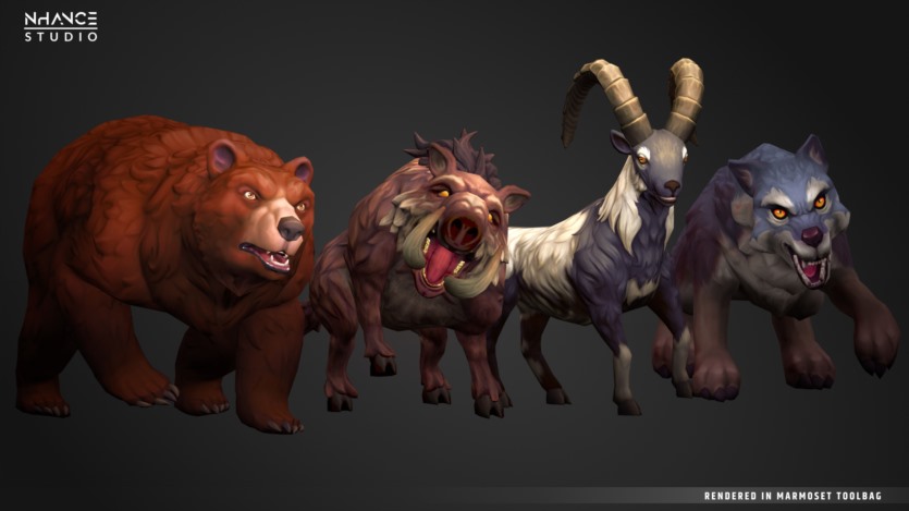 UE虚幻引擎程式化奇幻动物包 Stylized Animals Pack