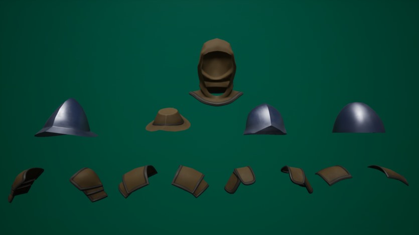 UE虚幻引擎程式化的模块化骨架（土匪）角色 Stylized Modular Skeletons (Bandits)