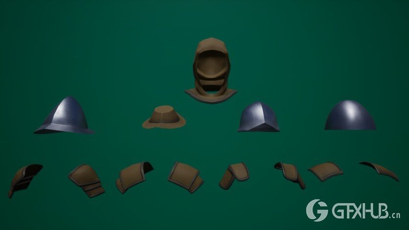 UE虚幻引擎程式化的模块化骨架（土匪）角色 Stylized Modular Skeletons (Bandits)