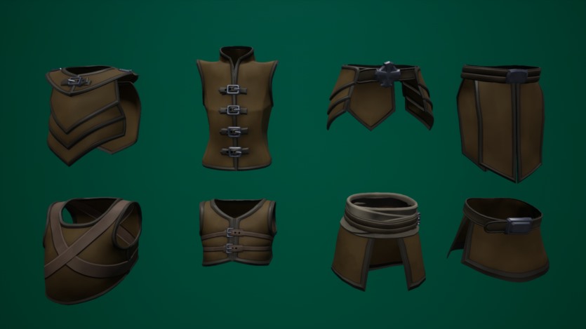 UE虚幻引擎程式化的模块化骨架（土匪）角色 Stylized Modular Skeletons (Bandits)