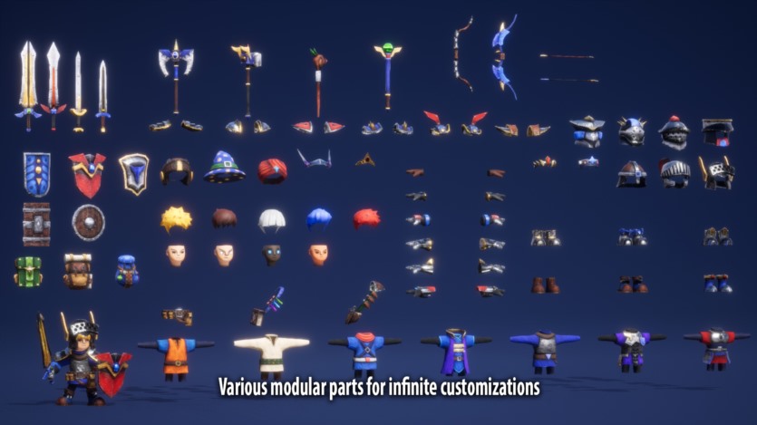 UE虚幻引擎模块化RPG英雄角色 Hero for RPG : Modular PBR