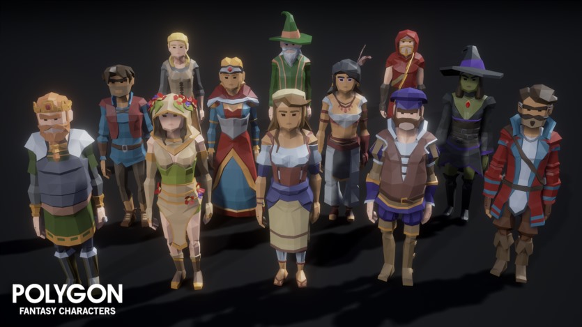 UE虚幻引擎多边形奇幻角色 POLYGON Fantasy Characters