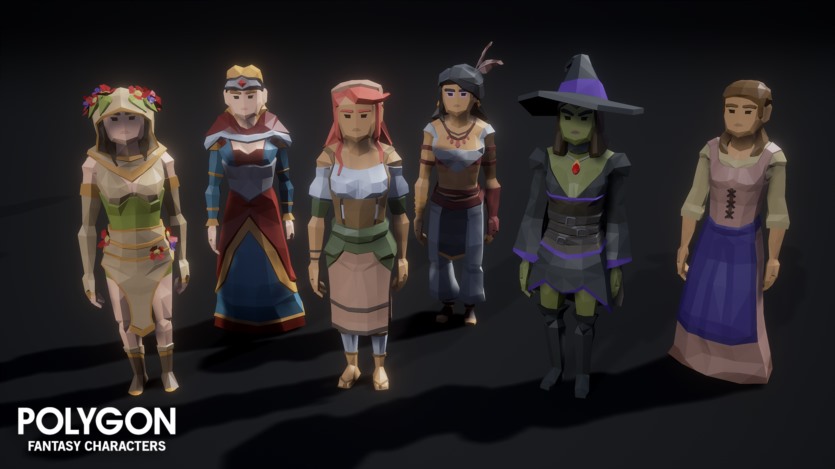 UE虚幻引擎多边形奇幻角色 POLYGON Fantasy Characters