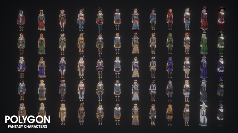 UE虚幻引擎多边形奇幻角色 POLYGON Fantasy Characters