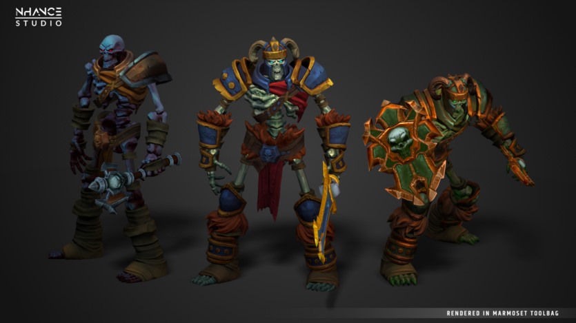 UE虚幻引擎模块化奇幻程式化骷髅战士英雄 Modular Fantasy Stylized Skeleton Warrior Hero