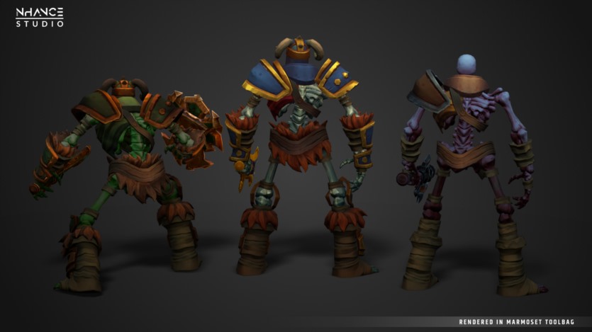 UE虚幻引擎模块化奇幻程式化骷髅战士英雄 Modular Fantasy Stylized Skeleton Warrior Hero