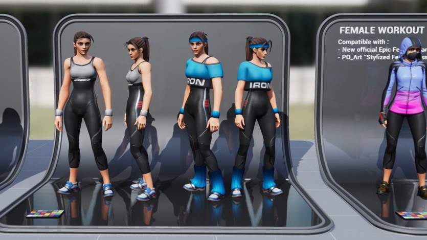 UE虚幻引擎健身套装角色资产 Workout Set