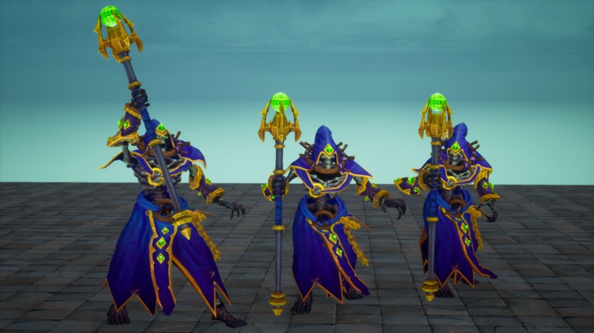 UE虚幻引擎模块化奇幻程式化骷髅巫师英雄 Modular Fantasy Stylized Skeleton Wizard Hero