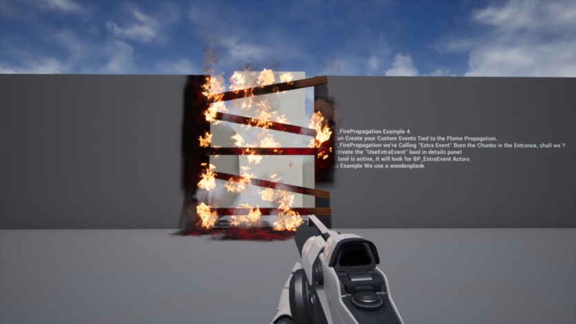 UE虚幻引擎火焰传播的火焰喷射器 Flamethrower With Flame Propagation