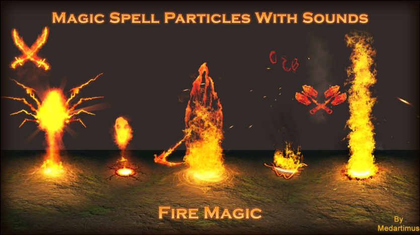 UE虚幻引擎魔法火焰法术 Magic Fire Spells with Sounds