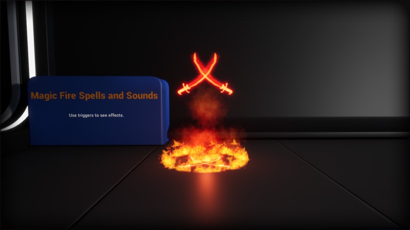 UE虚幻引擎魔法火焰法术 Magic Fire Spells with Sounds