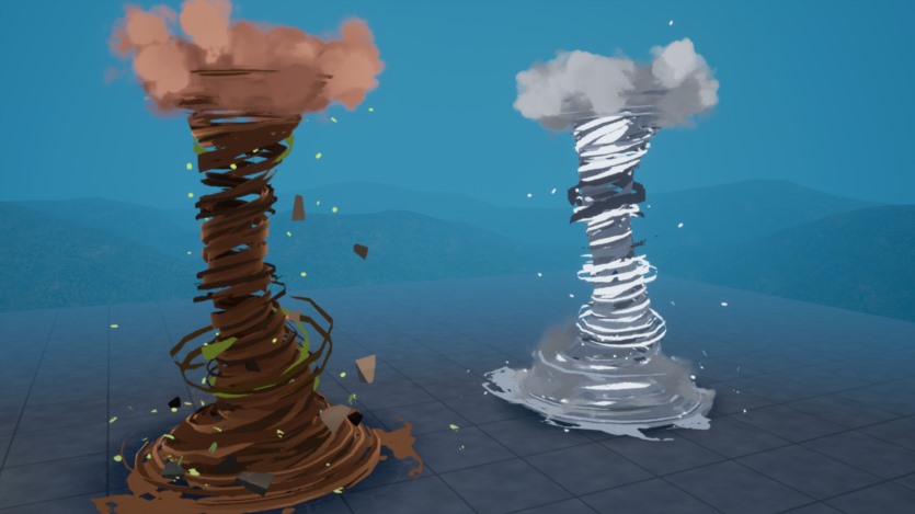 UE虚幻引擎龙卷风VFX包 Tornadoes VFX Pack