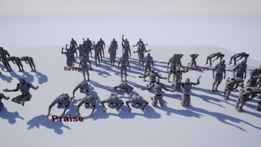 UE虚幻引擎崇拜者和信徒的闲置动画 The Cultist Animations