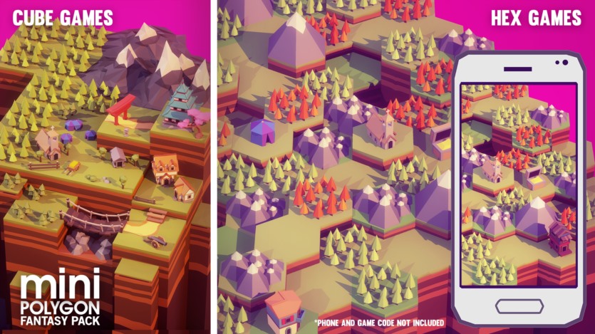 UE虚幻引擎迷你幻想主题的多边形风格游戏 POLYGON MINI - Fantasy Pack