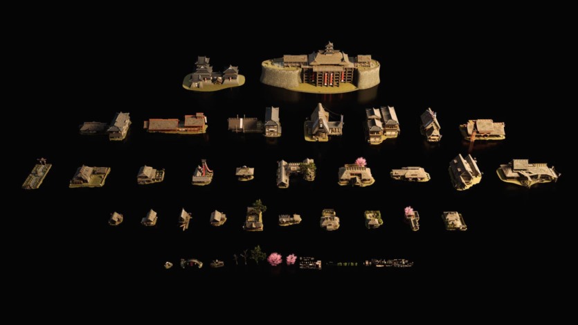 日本德川幕府时代建筑3D模型 Kitbash3D - Shogun (格式：MaxC4DUEBlenderFBXOBJ)