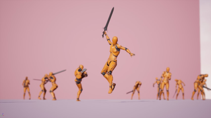 UE虚幻引擎 女战士 - 动画包 Female Warrior - Anim Pack