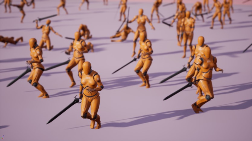 UE虚幻引擎 女战士 - 动画包 Female Warrior - Anim Pack