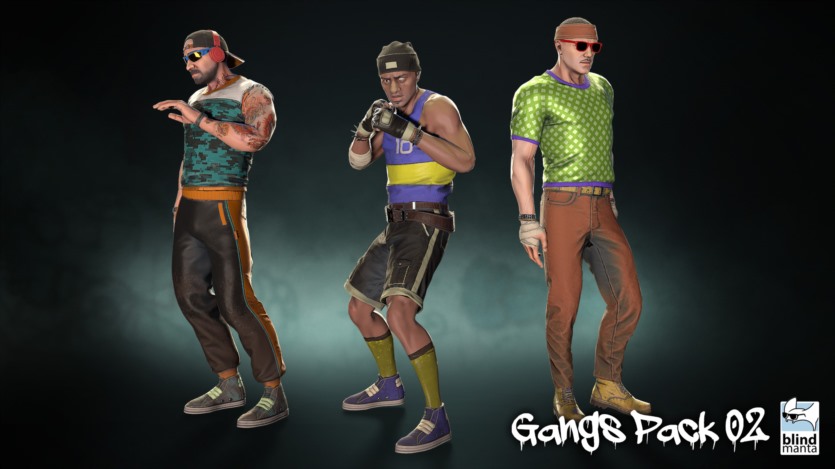 UE虚幻引擎三个高质量黑帮角色 Gangs Pack 02