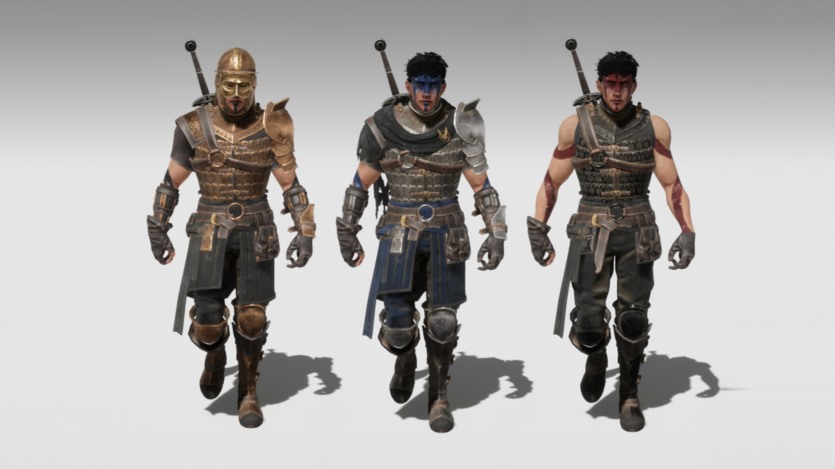 UE虚幻引擎 完全装配和游戏就绪的雇佣兵角色 Hero Mercenary Warrior
