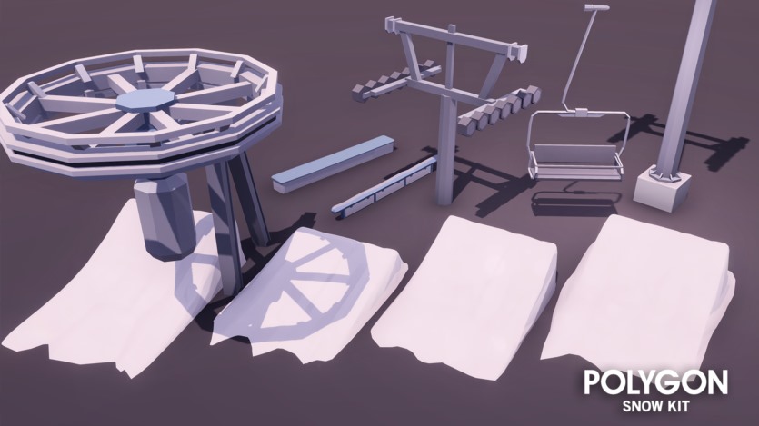 UE虚幻引擎 角色、道具和车辆资产的低多边形资产套件 POLYGON - Snow Kit