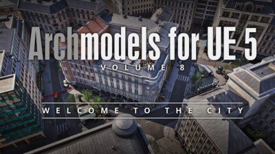 UE5室外建筑3D模型 Archmodels for Unreal Engine 5 vol. 8