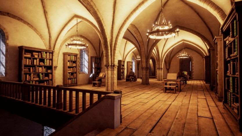 UE虚幻引擎 中世纪教堂、修道院、修道院的模块化资产 Medieval Modular Church