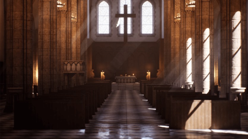 UE虚幻引擎 中世纪教堂、修道院、修道院的模块化资产 Medieval Modular Church