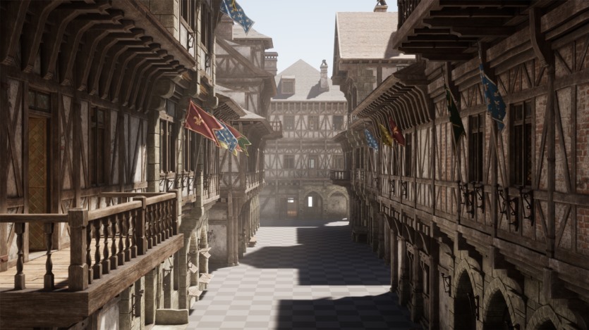 UE虚幻引擎 中世纪城镇的模块化资产 Medieval Modular Town