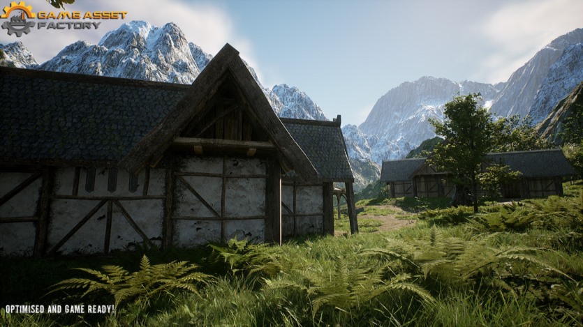 UE虚幻引擎 中世纪村庄模块化建筑包 Medieval Village Modular Buildings Pack