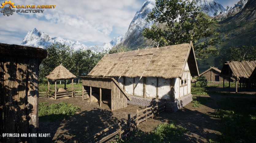 UE虚幻引擎 中世纪村庄模块化建筑包 Medieval Village Modular Buildings Pack