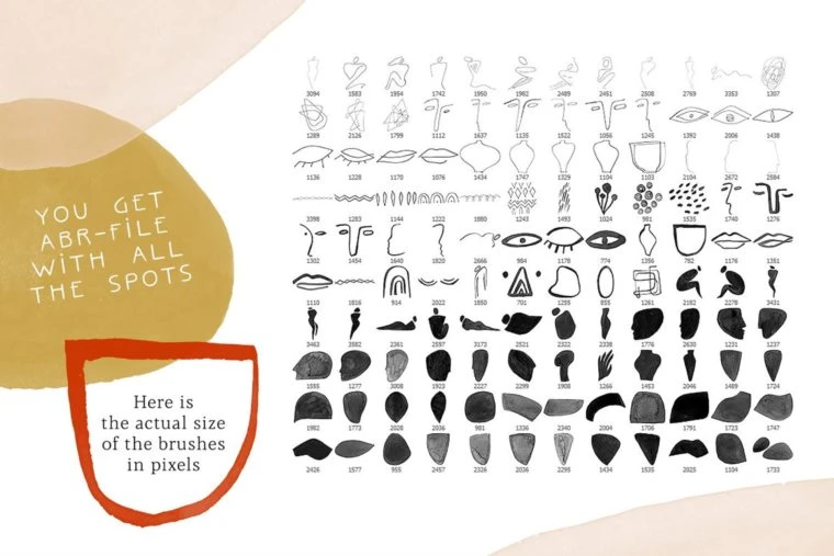 1309个PS印章画笔套装合集 All Photoshop Stamp Brushes Bundle