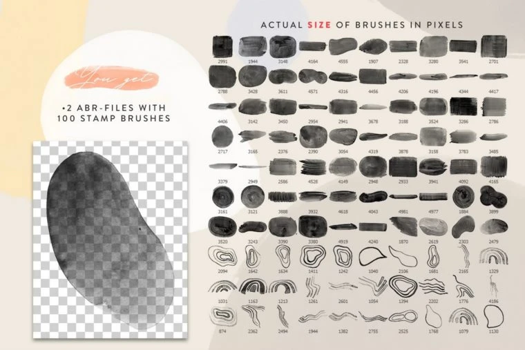 1309个PS印章画笔套装合集 All Photoshop Stamp Brushes Bundle