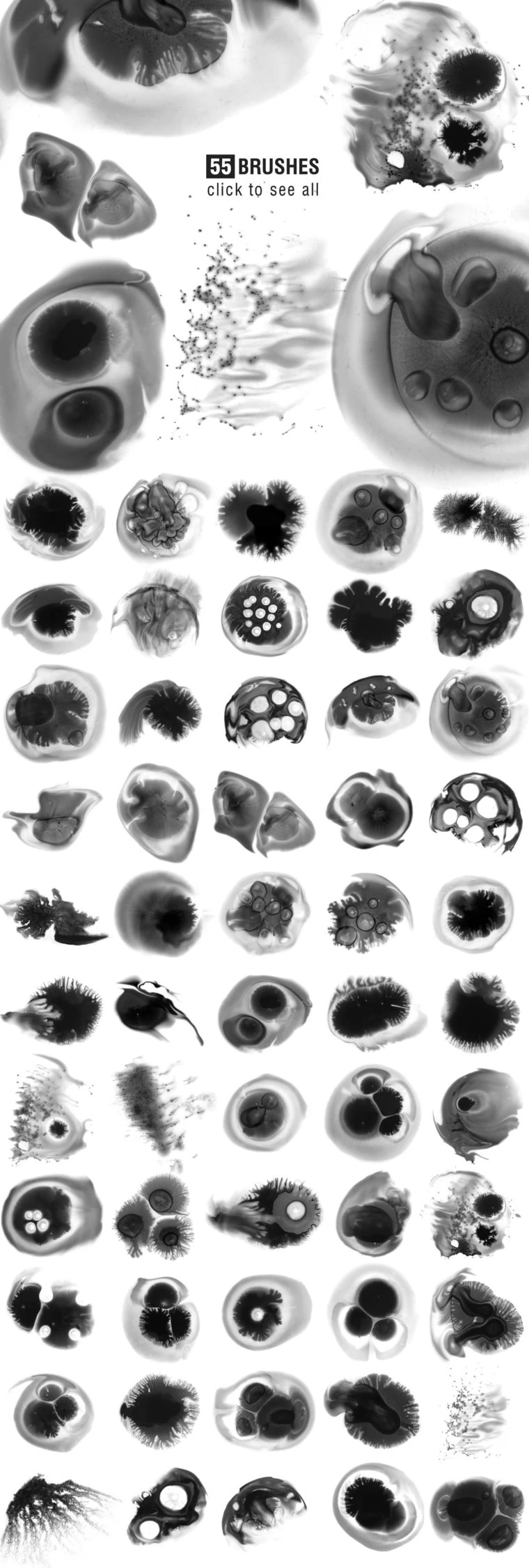 1309个PS印章画笔套装合集 All Photoshop Stamp Brushes Bundle