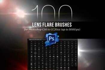 100个PS镜头光晕效果笔刷 100 Lens Effect Brushes for PS Vol 1