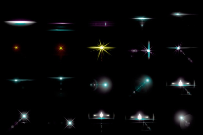 100个PS镜头光晕效果笔刷 100 Lens Effect Brushes for PS Vol 1