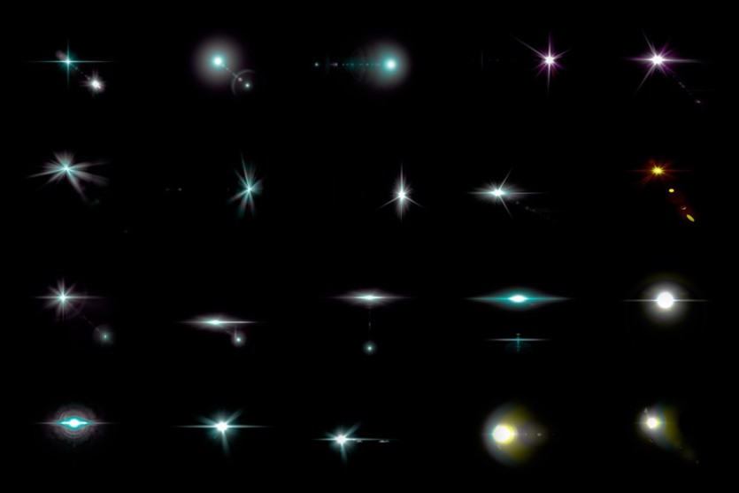 100个PS镜头光晕效果笔刷 100 Lens Effect Brushes for PS Vol 1