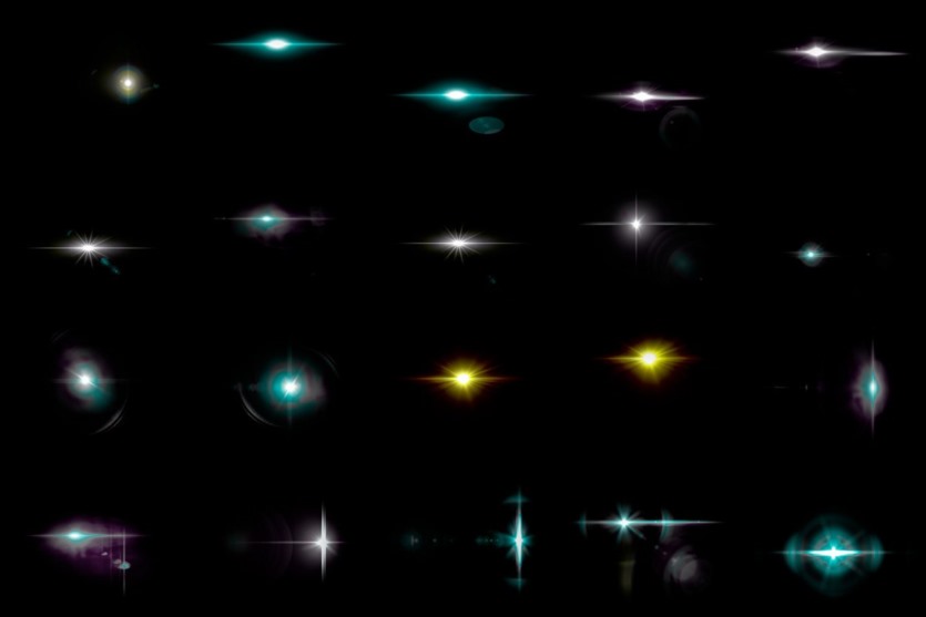 100个PS镜头光晕效果笔刷 100 Lens Effect Brushes for PS Vol 1