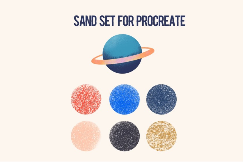 Procreate沙纹理画笔 Procreate texture brushes. Sand