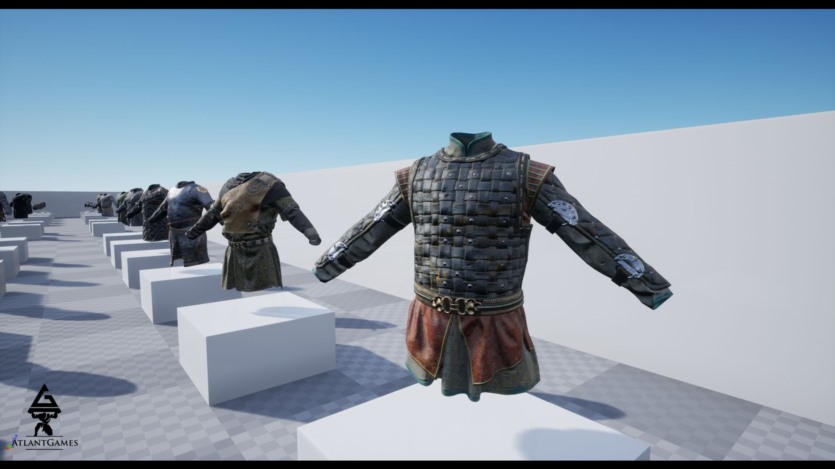 UE虚幻引擎ROG 模块化中世纪盔甲和布料 ROG Modular Medieval Armor and Cloth