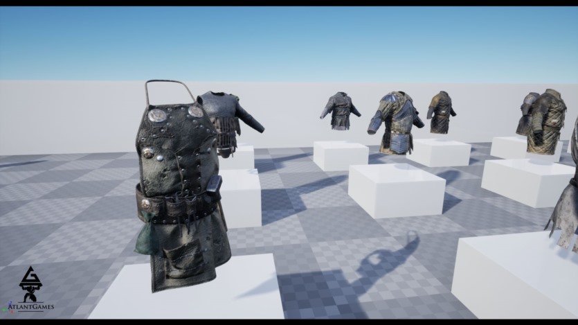 UE虚幻引擎ROG 模块化中世纪盔甲和布料 ROG Modular Medieval Armor and Cloth