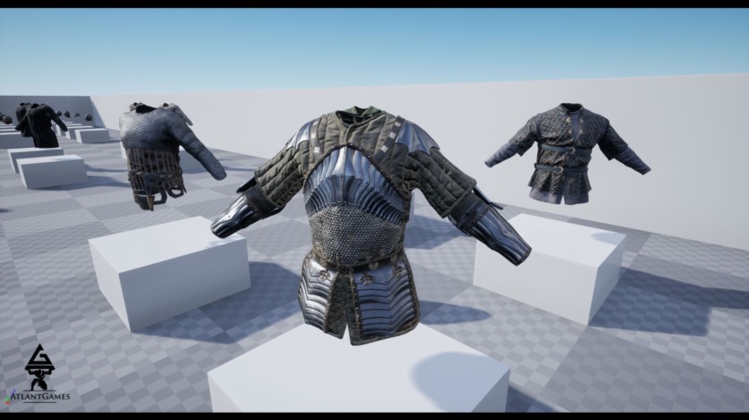 UE虚幻引擎ROG 模块化中世纪盔甲和布料 ROG Modular Medieval Armor and Cloth