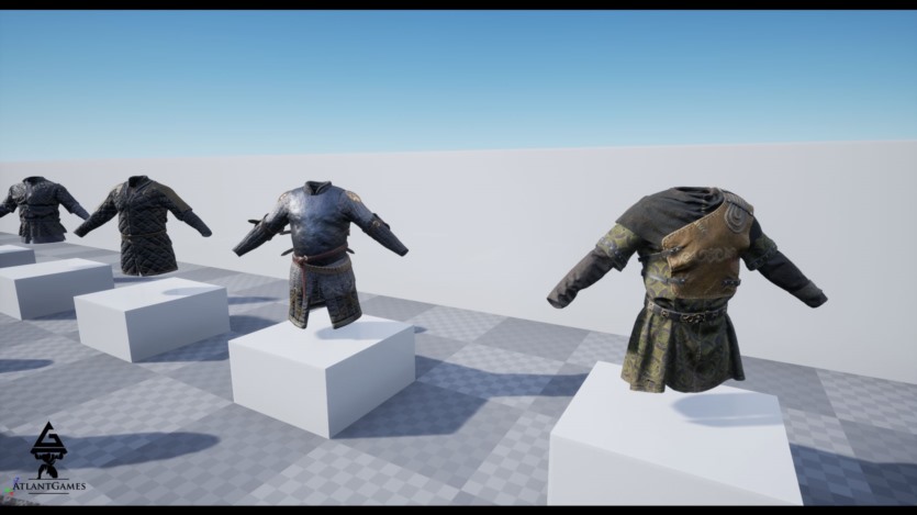 UE虚幻引擎ROG 模块化中世纪盔甲和布料 ROG Modular Medieval Armor and Cloth